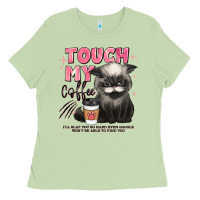 Matcha touch my coffee and ill slap you so hard grumpy ca Ladies Tee - JahusDesignShop