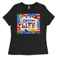 Black dispatcher life Ladies Tee - RanaPortraitStore