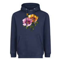 Navy In Your Eyes Rose Heavyweight Hoodie - LillyAllenDesigns