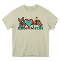 Mossy peace love cowboy Heavy Core Tee - Zillion Design Studio