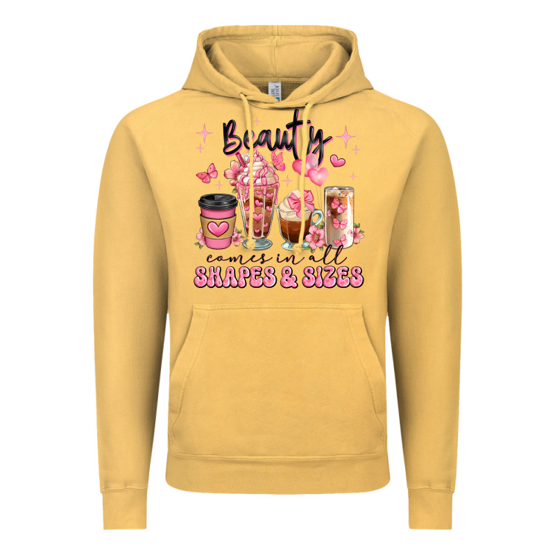 Beauty Comes In All Shapes And Sizes Coffee Cups Vintage Hoodie by JahusDesignShop | Teevron
