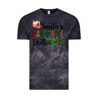 Cloud Black santa's favorite doctor Vintage Tee - AdoDesignShop