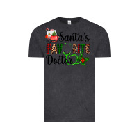 Vintage Black santa's favorite doctor Vintage Tee - AdoDesignShop