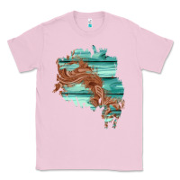 Bubblegum Pink wood leather patch Classic Tee - AdoDesignShop