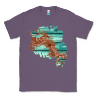Lavender wood leather patch Classic Tee - AdoDesignShop