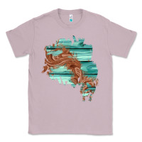 Lilac wood leather patch Classic Tee - AdoDesignShop
