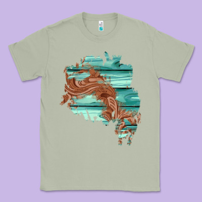 Wood Leather Patch Classic Tee Designed By Adodesignshop