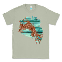 Matcha wood leather patch Classic Tee - AdoDesignShop