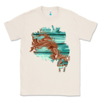 Natural wood leather patch Classic Tee - AdoDesignShop