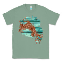 Sage wood leather patch Classic Tee - AdoDesignShop