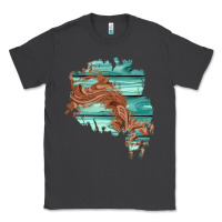 Smoke wood leather patch Classic Tee - AdoDesignShop