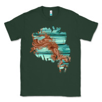 Sports Green wood leather patch Classic Tee - AdoDesignShop