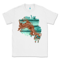 White wood leather patch Classic Tee - AdoDesignShop