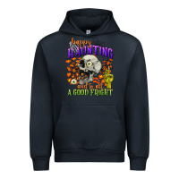 Navy happy haunting and to all a good fright Urban Hoodie - CowGirlArtShop