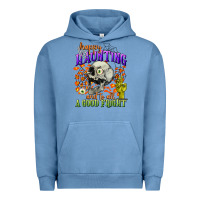 Pigment Pebble Blue happy haunting and to all a good fright Urban Hoodie - CowGirlArtShop
