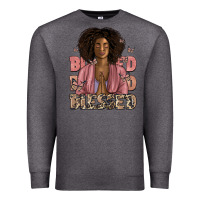 Charcoal Heather blessed black woman Premium Sweatshirt - Artiststas