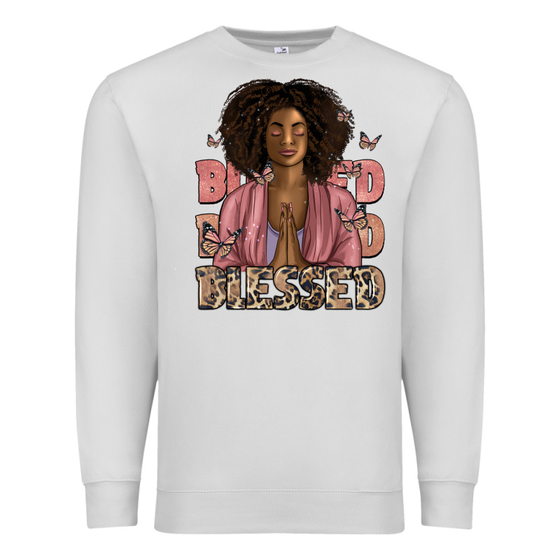 Blessed Black Woman Premium Sweatshirt by Artiststas | Teevron