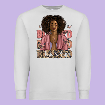 Blessed Black Woman Premium Sweatshirt Designed By Artiststas