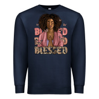 Navy blessed black woman Premium Sweatshirt - Artiststas
