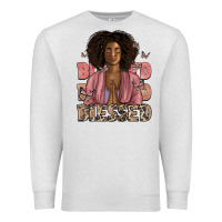 Oatmeal Heather blessed black woman Premium Sweatshirt - Artiststas
