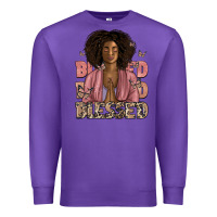 Purple blessed black woman Premium Sweatshirt - Artiststas