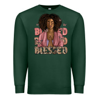 Sports Green blessed black woman Premium Sweatshirt - Artiststas