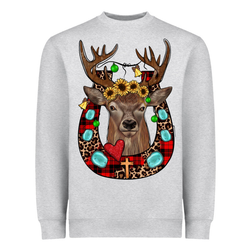 Christmas Horseshoe Heavyweight Sweatshirt by JahusDesignShop | Teevron