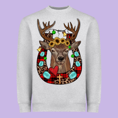 Christmas Horseshoe Heavyweight Sweatshirt Designed By Jahusdesignshop