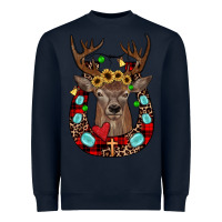 Navy christmas horseshoe Heavyweight Sweatshirt - JahusDesignShop