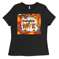Black firefighter wife Ladies Tee - RanaPortraitStore