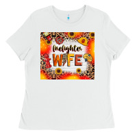 White firefighter wife Ladies Tee - RanaPortraitStore