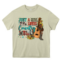 Mossy just a girl who loves country music Heavy Core Tee - Zillion Design Studio