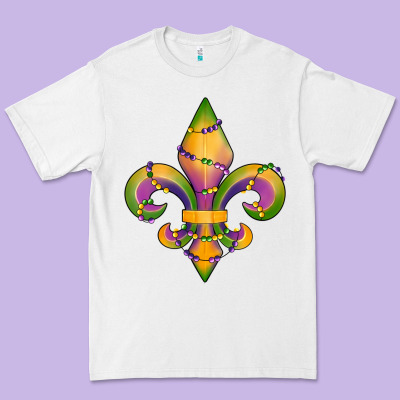 Premium Tee mardi gras fleur de lis