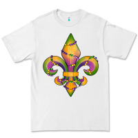 White mardi gras fleur de lis Premium Tee - RanaPortraitStore