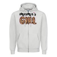 Dove Grey mama s girl Zipper Hoodie - MaliasSmallBusiness
