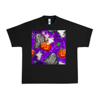 Black tombstone and ghosts seamless paternal Urban Heavy Tee - BundleAndBundleShop