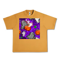 Peanut Butter tombstone and ghosts seamless paternal Urban Heavy Tee - BundleAndBundleShop
