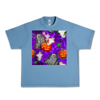 Pebble Blue tombstone and ghosts seamless paternal Urban Heavy Tee - BundleAndBundleShop