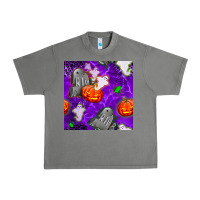 Tornado tombstone and ghosts seamless paternal Urban Heavy Tee - BundleAndBundleShop