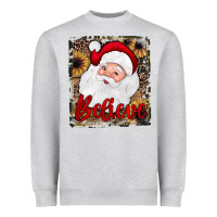 Heather Grey believe santa Heavyweight Sweatshirt - JahusDesignShop