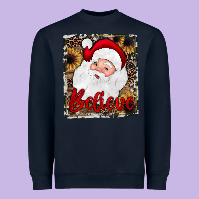 Believe Santa Heavyweight Sweatshirt Designed By Jahusdesignshop