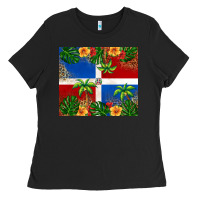 Black dominican republic Ladies Tee - RanaPortraitStore