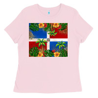 Bubblegum Pink dominican republic Ladies Tee - RanaPortraitStore