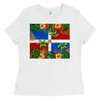 White dominican republic Ladies Tee - RanaPortraitStore
