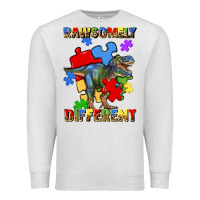 Oatmeal Heather rawsomely different autism t rex Premium Sweatshirt - Artiststas