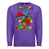 Purple rawsomely different autism t rex Premium Sweatshirt - Artiststas