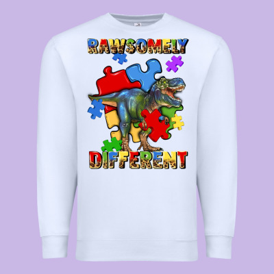 Rawsomely Different Autism T Rex Premium Sweatshirt Designed By Artiststas