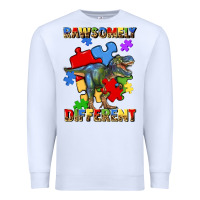 White rawsomely different autism t rex Premium Sweatshirt - Artiststas