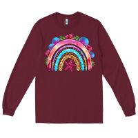 Burgundy summer rainbow Long Sleeve Tee - NancyCooperArtShop