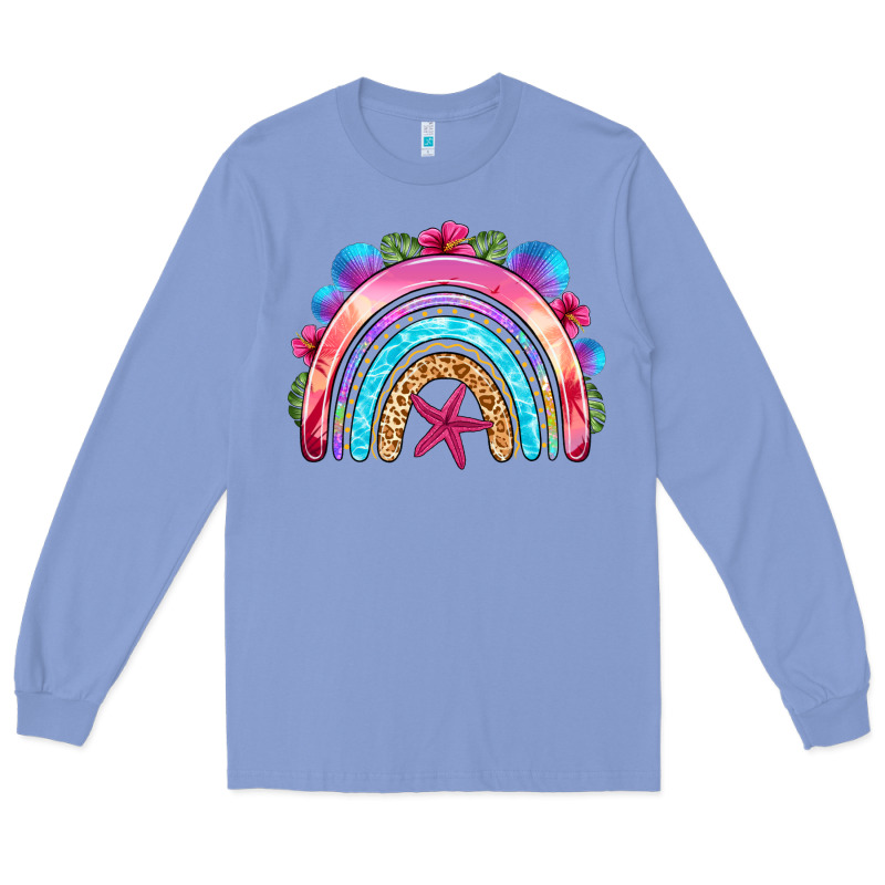 Summer Rainbow Long Sleeve Tee by NancyCooperArtShop | Teevron